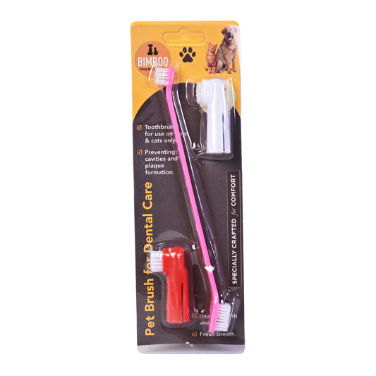 Bimboo 2 in 1 Pet Brush for Dental Care